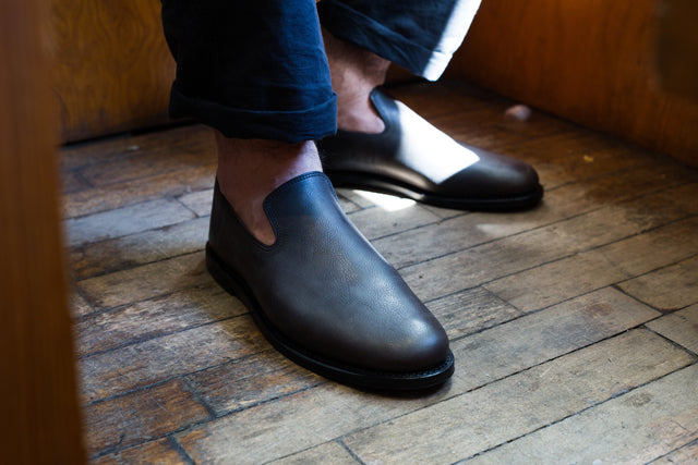 Slipper Dust Black Calf - VIBERG