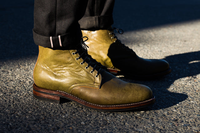 Derby Boot Olive Reindeer - VIBERG