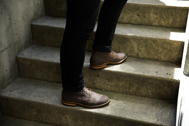 Service Boot Grey Waxed Nubuck - VIBERG