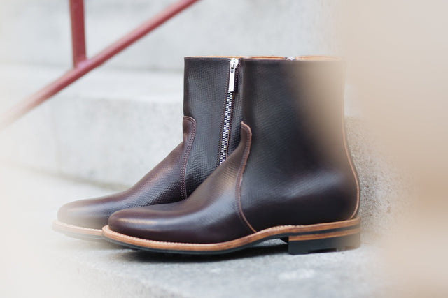 Side Zip Colour 8 Boxboard Shell Cordovan - VIBERG