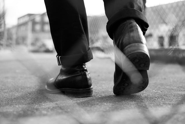 Side Zip Black Washed Horsehide - VIBERG
